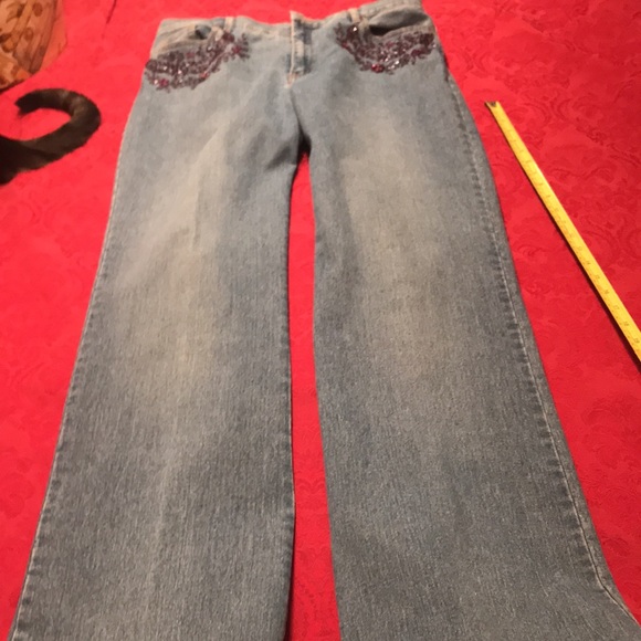 Very Vara Purple Sequins/Crystal Jeans. Also has matching jacket. - Picture 10 of 11